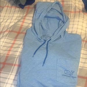 Vineyard Vines Blue Hooded Light Sweatshirt Medium